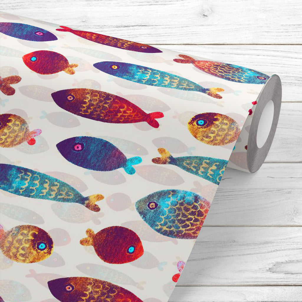 Colorful Fishes Image Wallpaper Roll-Wallpapers Peel & Stick-WAL_PA-IC 5016811 IC 5016811, Ancient, Animals, Animated Cartoons, Art and Paintings, Baby, Books, Caricature, Cartoons, Children, Cuisine, Decorative, Digital, Digital Art, Drawing, Fantasy, Food, Food and Beverage, Food and Drink, Graphic, Hand Drawn, Historical, Illustrations, Kids, Medieval, Nature, Nautical, Patterns, Retro, Scenic, Vintage, Watercolour, Wildlife, colorful, fishes, image, wallpaper, roll, fish, pattern, watercolor, animal, aq