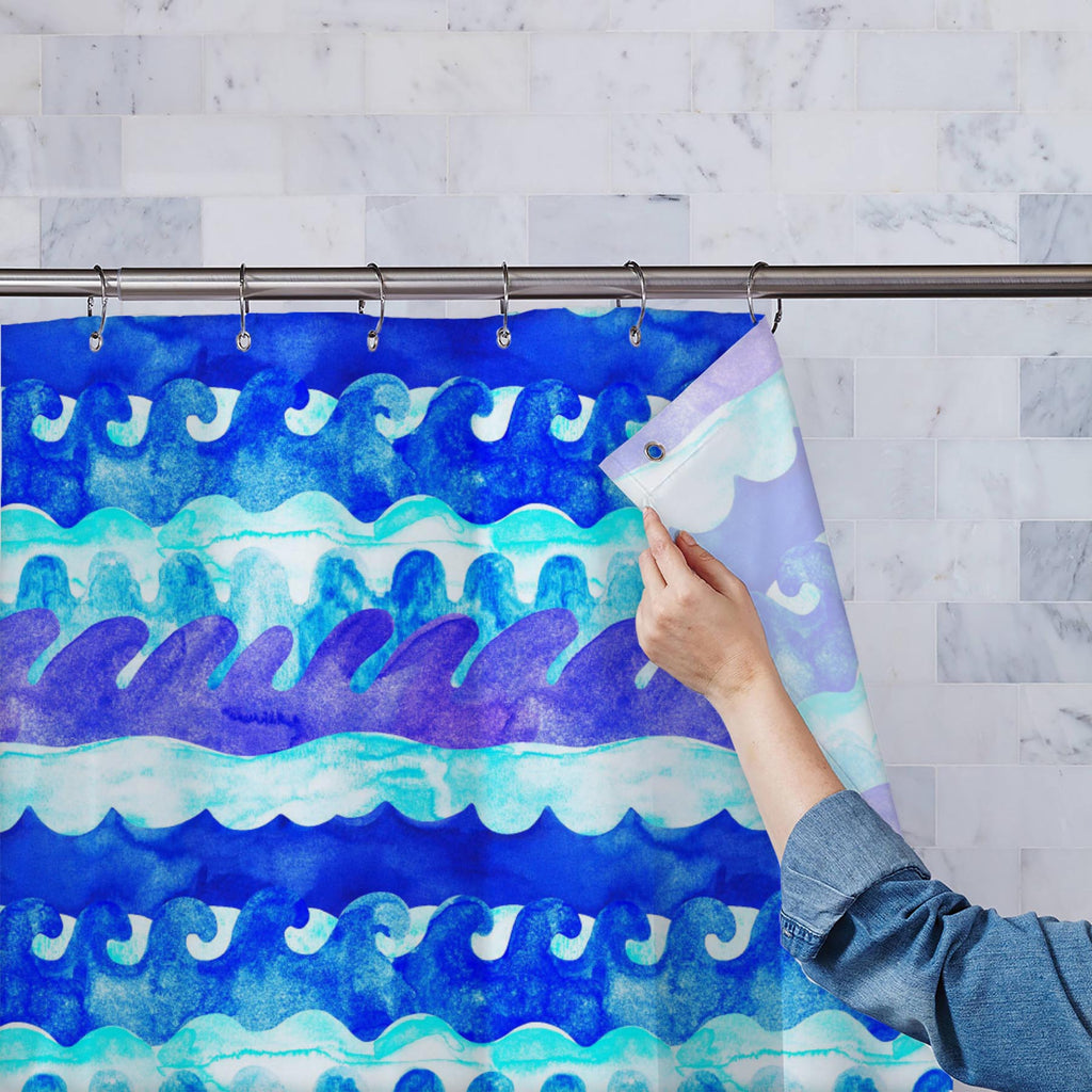 Watercolor Greek Rhombus Washable Waterproof Shower Curtain-Shower Curtains-CUR_SH_EL-IC 5016817 IC 5016817, Abstract Expressionism, Abstracts, Art and Paintings, Decorative, Greek, Holidays, Illustrations, Inspirational, Motivation, Motivational, Patterns, Semi Abstract, Signs, Signs and Symbols, Watercolour, watercolor, rhombus, washable, waterproof, shower, curtain, abstract, art, background, beach, bending, blue, bubble, color, curl, curves, dark, decoration, depth, design, draw, fabric, float, flow, fo