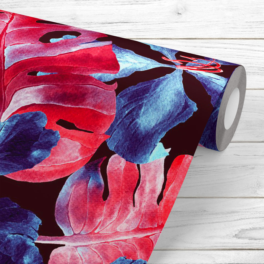 Palm and Hibiscus Jungle Wallpaper Roll-Wallpapers Peel & Stick-WAL_PA-IC 5016824 IC 5016824, Abstract Expressionism, Abstracts, Art and Paintings, Black, Black and White, Botanical, Drawing, Fashion, Floral, Flowers, Hawaiian, Nature, Patterns, Retro, Semi Abstract, Watercolour, palm, and, hibiscus, jungle, wallpaper, roll, pattern, tropic, rapport, seamless, background, flower, indigo, watercolor, beautiful, exotic, summer, abstract, allover, aloha, amazing, art, beach, blue, colorful, composition, fabric