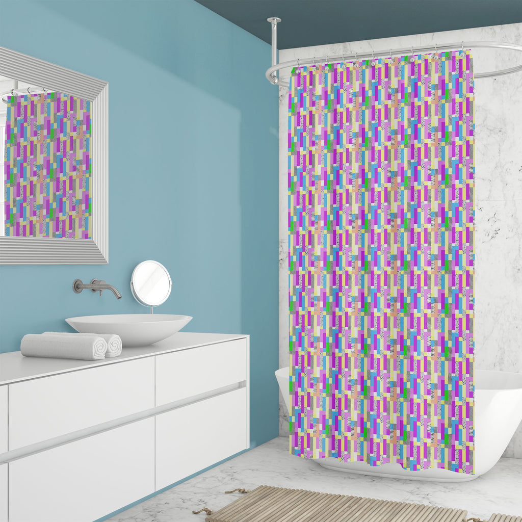 Watercolour Geometric Pattern D9 Washable Waterproof Shower Curtain-Shower Curtains-CUR_SH_EL-IC 5016832 IC 5016832, 80s, 90s, Abstract Expressionism, Abstracts, Books, Circle, Decorative, Dots, Drawing, Geometric, Geometric Abstraction, Hand Drawn, Illustrations, Modern Art, Patterns, Semi Abstract, watercolour, pattern, d9, washable, waterproof, shower, curtain, bauhaus, circles, color, creative, decor, decoration, element, elements, fabric, funky, geometry, green, hand, drawn, illustration, invitation, l