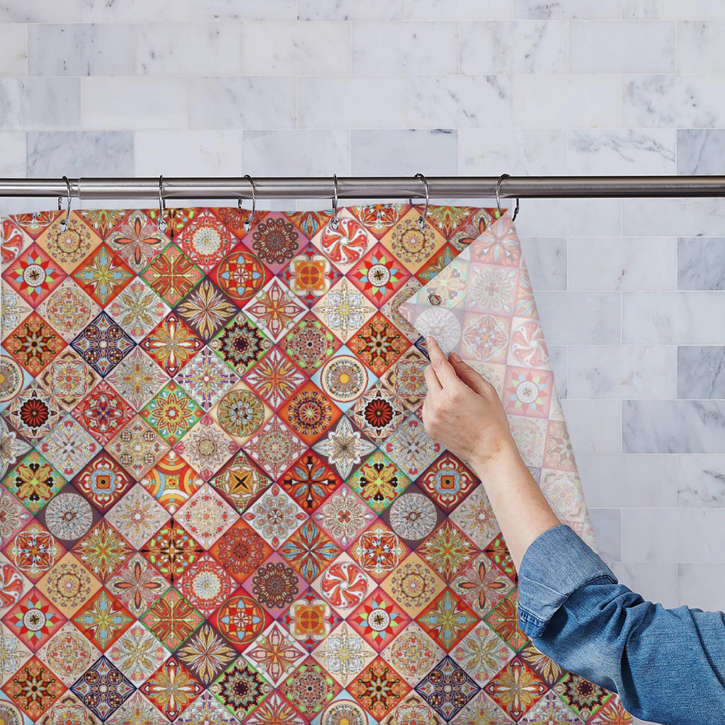 Colorful Mandalas D5 Washable Waterproof Shower Curtain-Shower Curtains-CUR_SH_EL-IC 5016849 IC 5016849, Abstract Expressionism, Abstracts, African, Ancient, Art and Paintings, Bohemian, Botanical, Culture, Decorative, Ethnic, Floral, Flowers, Geometric, Geometric Abstraction, Historical, Illustrations, Indian, Mandala, Medieval, Mexican, Moroccan, Nature, Paisley, Patterns, Pets, Retro, Semi Abstract, Signs, Signs and Symbols, Traditional, Tribal, Vintage, World Culture, colorful, mandalas, d5, washable, w