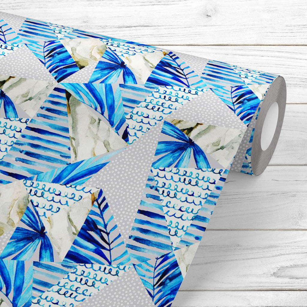 Abstract Marine Triangles D1 Wallpaper Roll - Wallpapers Peel & Stick - ArtzFolio.com