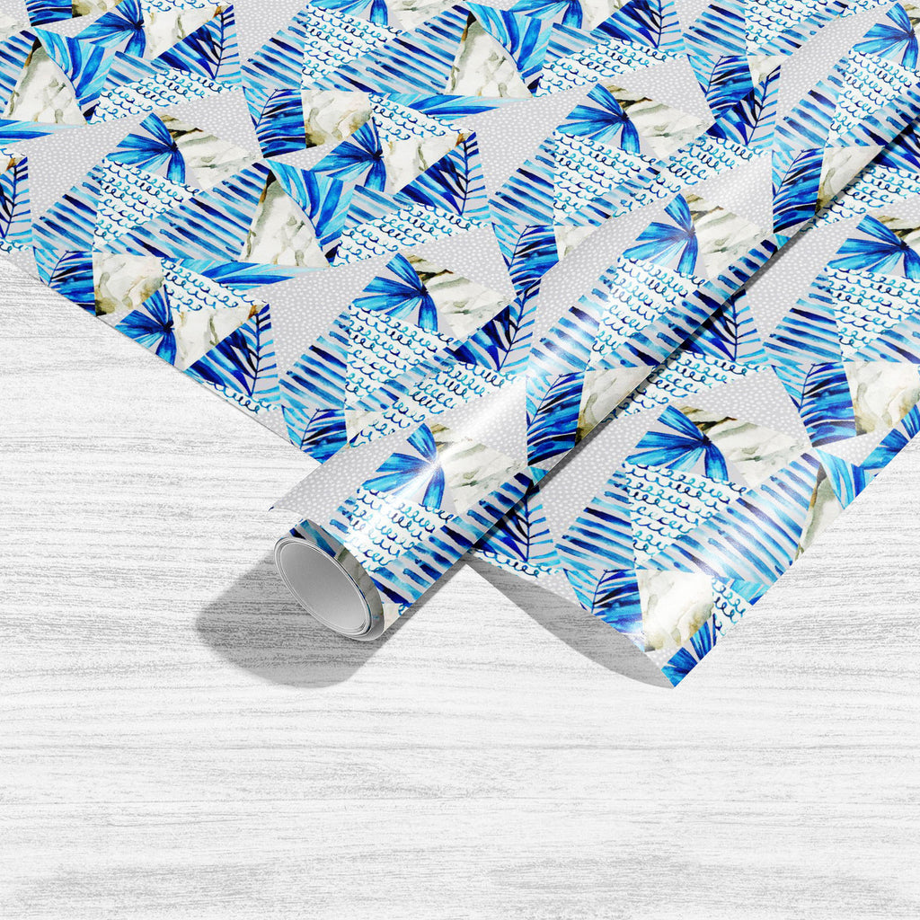 Abstract Marine Triangles D1 Art & Craft Gift Wrapping Paper - Wrapping Papers - ArtzFolio.com