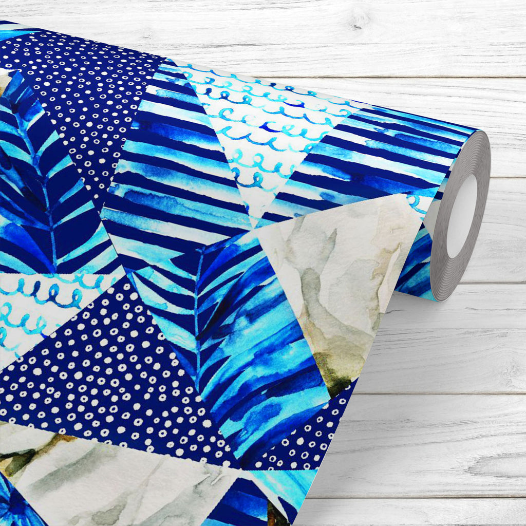 Abstract Marine Triangles D2 Wallpaper Roll - Wallpapers Peel & Stick - ArtzFolio.com