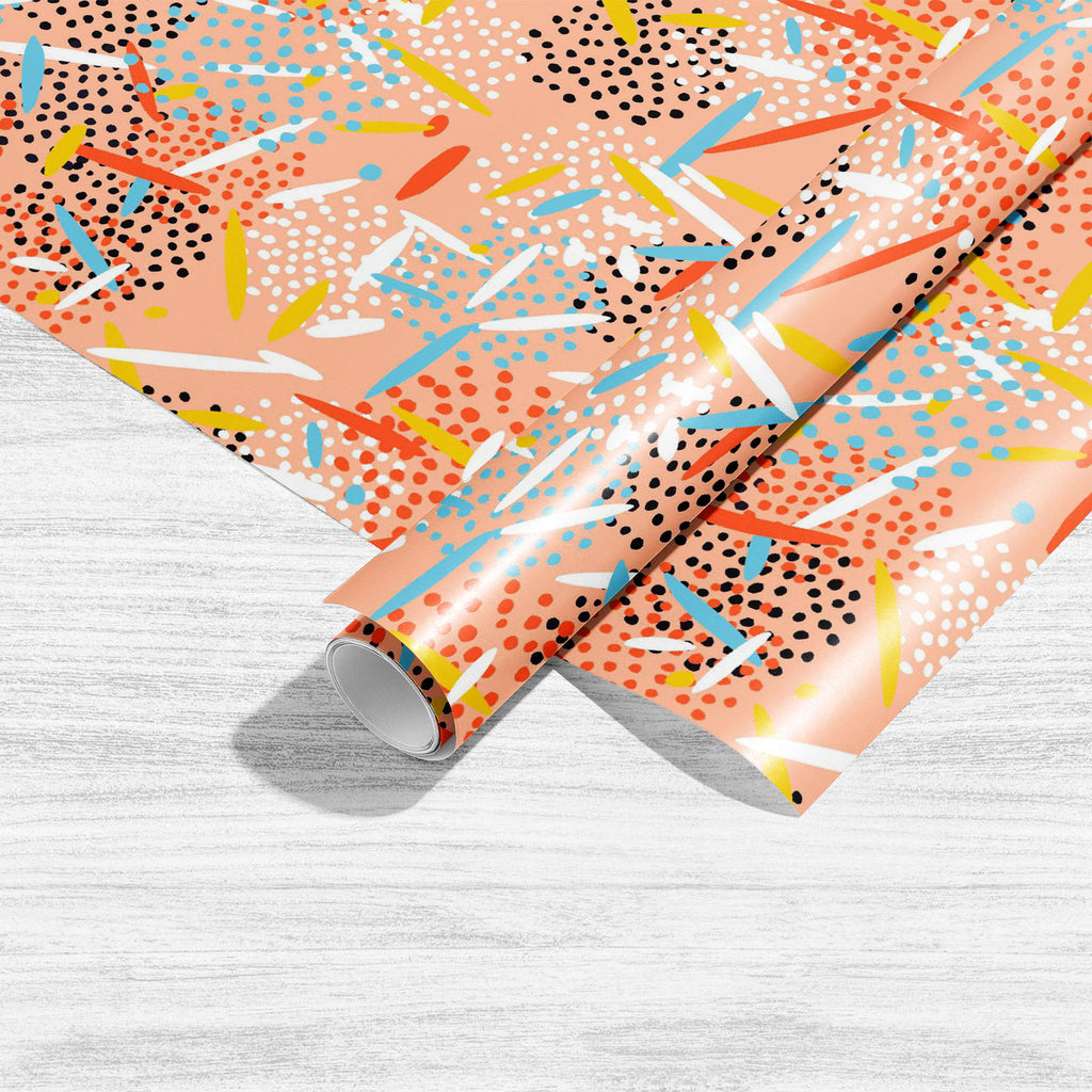 Abstract Dots & Lines Pattern Art & Craft Gift Wrapping Paper - Wrapping Papers - ArtzFolio.com