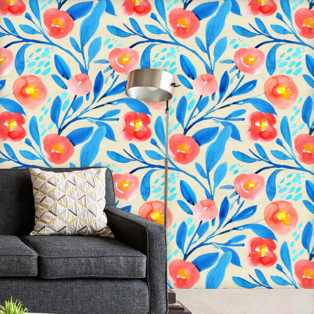 Watercolor Floral Pattern D63 Wallpaper Roll-Wallpapers Peel & Stick-WAL_PA-IC 5016868 IC 5016868, Ancient, Art and Paintings, Botanical, Floral, Flowers, Gouache, Historical, Illustrations, Medieval, Nature, Patterns, Scenic, Vintage, Watercolour, watercolor, pattern, d63, wallpaper, roll, art, backdrop, background, bloom, blue, cobalt, flower, garden, illustration, leaf, paint, paper, petal, pink, rose, seamless, summer, texture, wrapping, artzfolio, wallpapers for bedroom, wall papers full sheet for livi