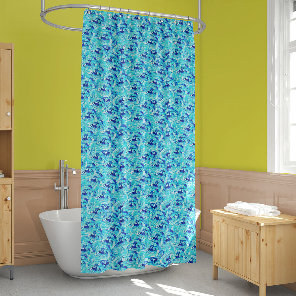 Watercolor Sea Flow Washable Waterproof Shower Curtain-Shower Curtains-CUR_SH_EL-IC 5016871 IC 5016871, Abstract Expressionism, Abstracts, Art and Paintings, Decorative, Holidays, Illustrations, Inspirational, Motivation, Motivational, Patterns, Semi Abstract, Signs, Signs and Symbols, Watercolour, watercolor, sea, flow, washable, waterproof, shower, curtain, abstract, art, background, beach, bending, blue, bubble, color, curl, curves, decoration, depth, design, draw, fabric, float, foam, happy, holiday, il