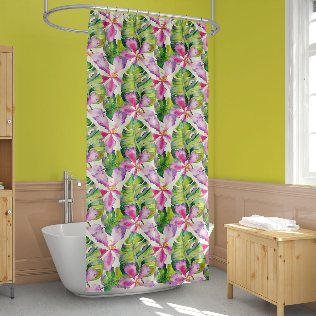 Hawaiian Watercolor Hibiscus Washable Waterproof Shower Curtain-Shower Curtains-CUR_SH_EL-IC 5016878 IC 5016878, Abstract Expressionism, Abstracts, Ancient, Black and White, Botanical, Fashion, Floral, Flowers, Hawaiian, Historical, Medieval, Nature, Patterns, Semi Abstract, Signs, Signs and Symbols, Tropical, Vintage, Watercolour, White, watercolor, hibiscus, washable, waterproof, shower, curtain, abstract, allover, backdrop, background, banana, beach, corsage, decoration, design, exotic, fabric, flower, f