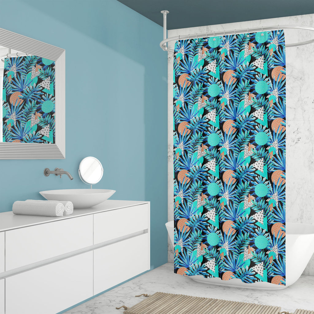 Watercolor Doodle Tropical Leaves Washable Waterproof Shower Curtain-Shower Curtains-CUR_SH_EL-IC 5016886 IC 5016886, 80s, 90s, Abstract Expressionism, Abstracts, Ancient, Art and Paintings, Automobiles, Bling, Botanical, Circle, Digital, Digital Art, Dots, Floral, Flowers, Geometric, Geometric Abstraction, Graphic, Historical, Illustrations, Marble, Marble and Stone, Medieval, Nature, Patterns, Pop Art, Retro, Semi Abstract, Signs, Signs and Symbols, Transportation, Travel, Triangles, Tropical, Vehicles, V