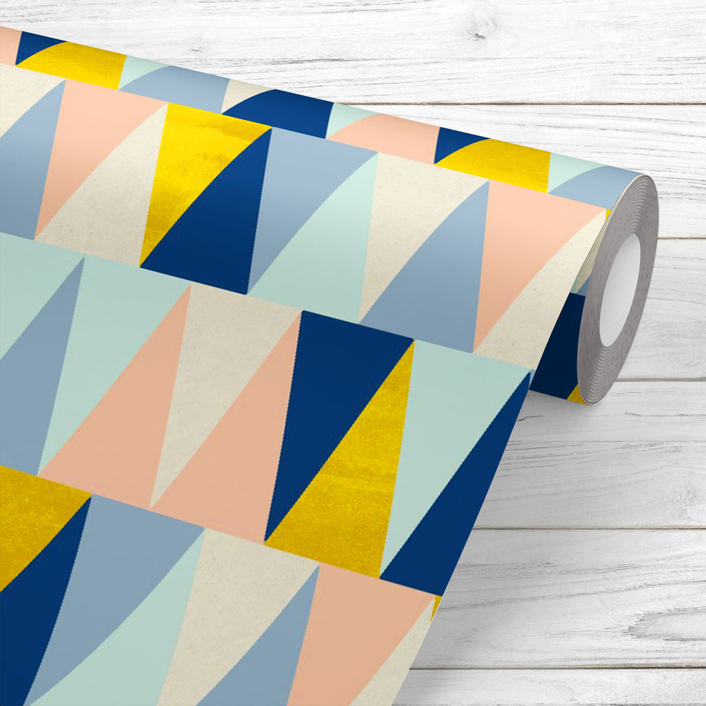 Colorful Triangles D6 Wallpaper Roll-Wallpapers Peel & Stick-WAL_PA-IC 5016898 IC 5016898, Abstract Expressionism, Abstracts, Art and Paintings, Geometric, Geometric Abstraction, Illustrations, Patterns, Scandinavian, Semi Abstract, Signs, Signs and Symbols, Triangles, colorful, d6, wallpaper, roll, abstract, art, backdrop, background, beige, blue, design, pattern, gold, grunge, illustration, paper, pink, seamless, shape, simple, texture, triangle, wrapping, yellow, artzfolio, wallpapers for bedroom, wall p