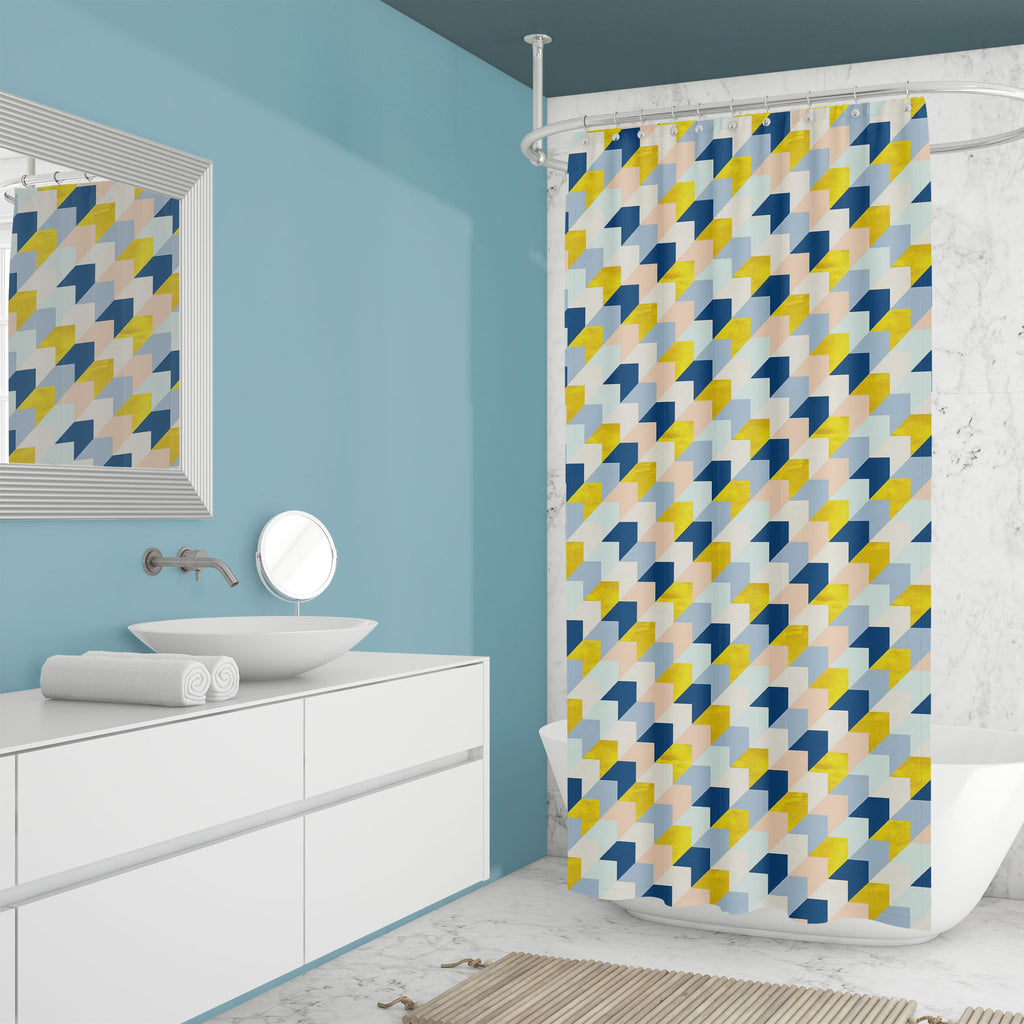 Geometric Pattern D49 Washable Waterproof Shower Curtain-Shower Curtains-CUR_SH_EL-IC 5016906 IC 5016906, Abstract Expressionism, Abstracts, Art and Paintings, Geometric, Geometric Abstraction, Illustrations, Patterns, Scandinavian, Semi Abstract, Signs, Signs and Symbols, pattern, d49, washable, waterproof, shower, curtain, abstract, art, backdrop, background, beige, blue, design, gold, grunge, illustration, paper, pink, seamless, shape, simple, texture, wallpaper, wrapping, yellow, artzfolio, shower curta