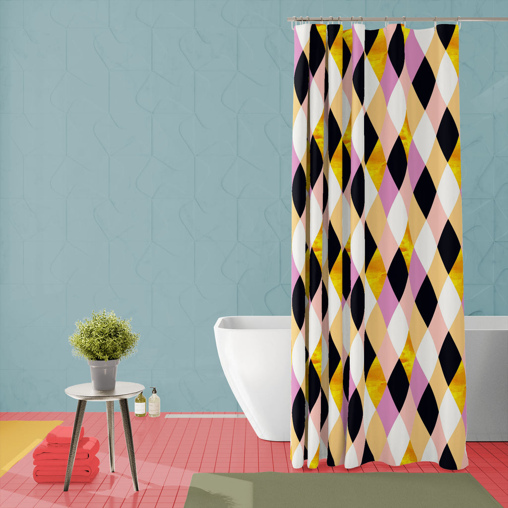 Geometric Squares D1 Washable Waterproof Shower Curtain-Shower Curtains-CUR_SH_EL-IC 5016908 IC 5016908, Abstract Expressionism, Abstracts, Art and Paintings, Geometric, Geometric Abstraction, Illustrations, Patterns, Scandinavian, Semi Abstract, Signs, Signs and Symbols, squares, d1, washable, waterproof, shower, curtain, art, abstract, argyle, backdrop, background, beige, blue, design, pattern, gold, grunge, illustration, paper, pink, rhombus, seamless, shape, simple, texture, wallpaper, wrapping, yellow,