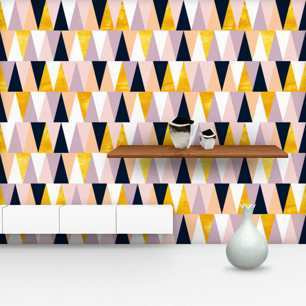 Colorful Triangles D7 Wallpaper Roll-Wallpapers Peel & Stick-WAL_PA-IC 5016915 IC 5016915, Abstract Expressionism, Abstracts, Art and Paintings, Geometric, Geometric Abstraction, Illustrations, Patterns, Scandinavian, Semi Abstract, Signs, Signs and Symbols, Triangles, colorful, d7, wallpaper, roll, pattern, abstract, art, backdrop, background, beige, blue, design, gold, grunge, illustration, paper, pink, seamless, shape, simple, texture, triangle, wrapping, yellow, artzfolio, wallpapers for bedroom, wall p