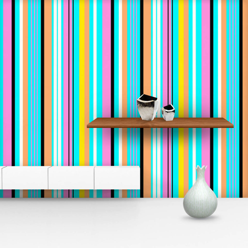 Retro Colorful Stripes Wallpaper Roll-Wallpapers Peel & Stick-WAL_PA-IC 5016928 IC 5016928, Abstract Expressionism, Abstracts, Ancient, Art and Paintings, Black, Black and White, Digital, Digital Art, Fashion, Festivals and Occasions, Festive, Geometric, Geometric Abstraction, Graphic, Historical, Illustrations, Medieval, Modern Art, Patterns, Retro, Semi Abstract, Signs, Signs and Symbols, Stripes, Vintage, White, colorful, wallpaper, roll, stripe, seamless, pattern, abstract, abstraction, art, artistic, b