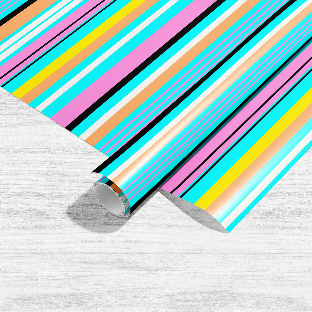 Retro Colorful Stripes Art & Craft Gift Wrapping Paper-Wrapping Papers-WRP_PP-IC 5016928 IC 5016928, Abstract Expressionism, Abstracts, Ancient, Art and Paintings, Black, Black and White, Digital, Digital Art, Fashion, Festivals and Occasions, Festive, Geometric, Geometric Abstraction, Graphic, Historical, Illustrations, Medieval, Modern Art, Patterns, Retro, Semi Abstract, Signs, Signs and Symbols, Stripes, Vintage, White, colorful, art, craft, gift, wrapping, paper, stripe, seamless, pattern, abstract, ab