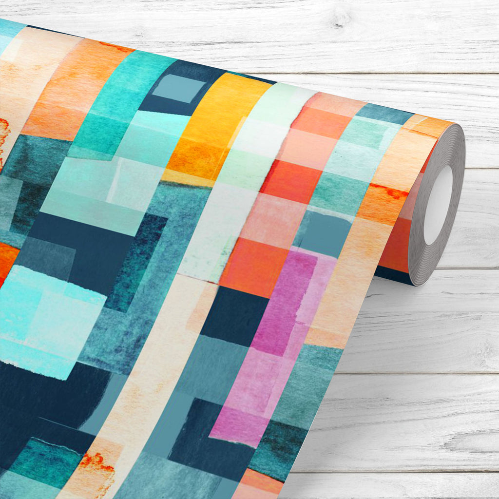 Abstract Geometric Stripes D13 Wallpaper Roll - Wallpapers Peel & Stick - ArtzFolio.com
