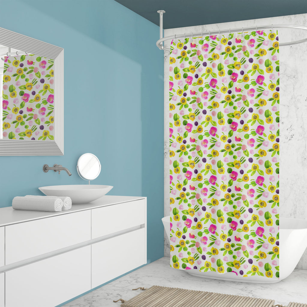 Watercolor Floral Pattern D69 Washable Waterproof Shower Curtain-Shower Curtains-CUR_SH_EL-IC 5016942 IC 5016942, Abstract Expressionism, Abstracts, Art and Paintings, Botanical, Decorative, Floral, Flowers, Gouache, Illustrations, Nature, Patterns, Scenic, Semi Abstract, Signs, Signs and Symbols, Watercolour, watercolor, pattern, d69, washable, waterproof, shower, curtain, abstract, art, backdrop, background, beautiful, beige, bloom, cute, decoration, design, flower, garden, green, illustration, leaf, orna