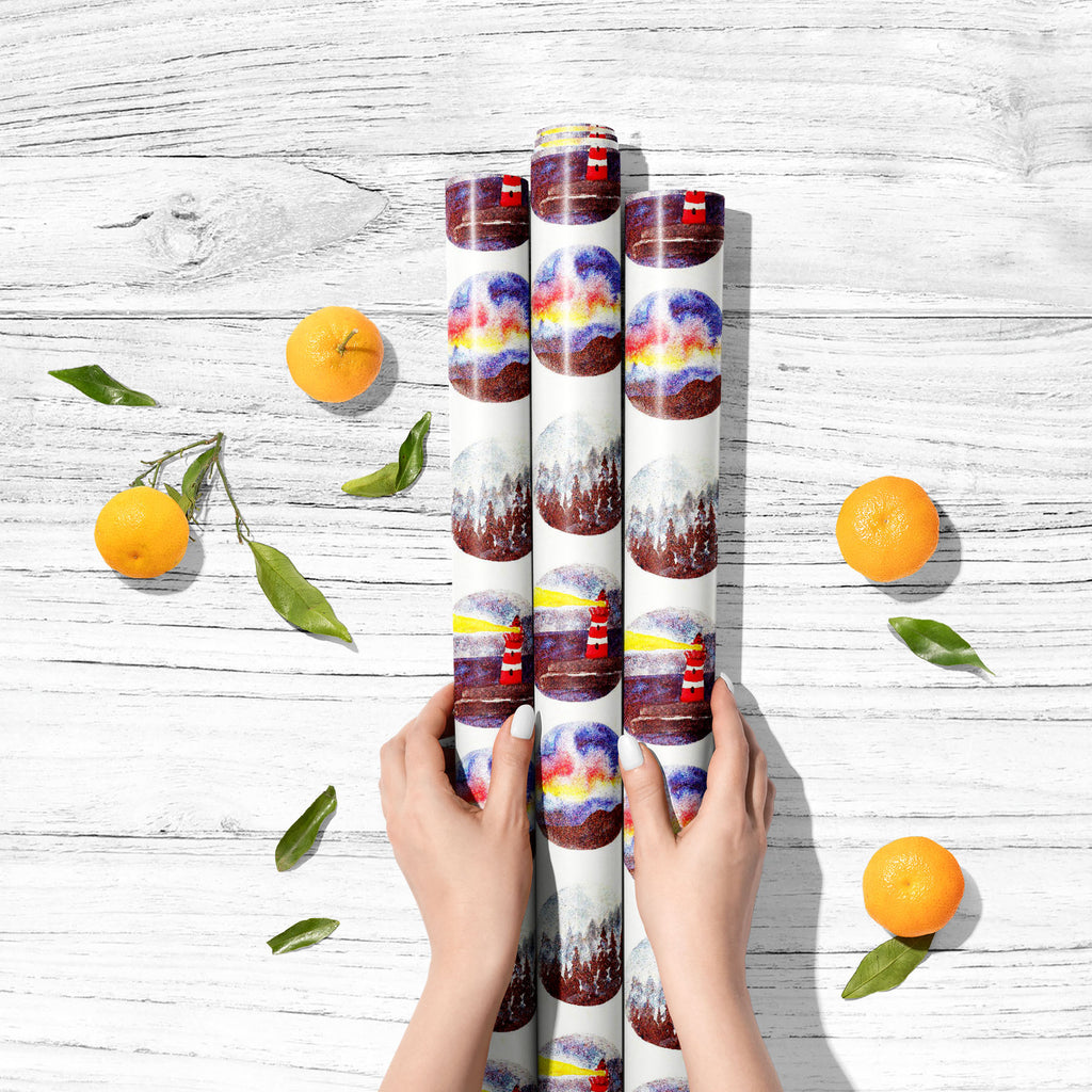 Scandinavian Watercolor Landscape Art & Craft Gift Wrapping Paper-Wrapping Papers-WRP_PP-IC 5016948 IC 5016948, Ancient, Animated Cartoons, Architecture, Art and Paintings, Black, Black and White, Caricature, Cartoons, Digital, Digital Art, Graphic, Historical, Illustrations, Landscapes, Medieval, Mountains, Nature, Patterns, Scandinavian, Scenic, Seasons, Signs, Signs and Symbols, Space, Stars, Vintage, Watercolour, White, Wildlife, watercolor, landscape, art, craft, gift, wrapping, paper, aurora, borealis