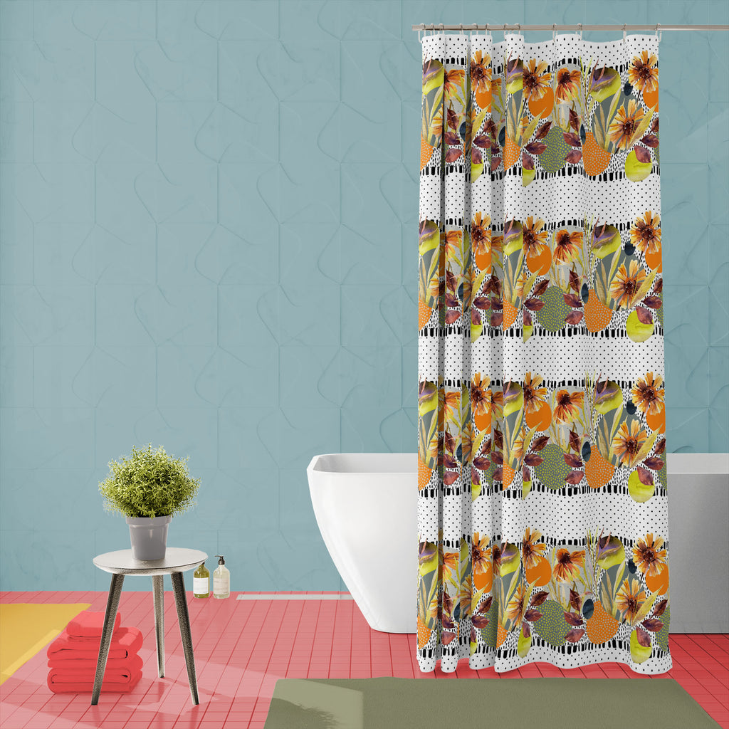 Watercolor Floral Leaves D9 Washable Waterproof Shower Curtain-Shower Curtains-CUR_SH_EL-IC 5016967 IC 5016967, Abstract Expressionism, Abstracts, Art and Paintings, Black, Black and White, Botanical, Circle, Digital, Digital Art, Dots, Floral, Flowers, Geometric, Geometric Abstraction, Graphic, Illustrations, Nature, Patterns, Scenic, Semi Abstract, Signs, Signs and Symbols, Watercolour, watercolor, leaves, d9, washable, waterproof, shower, curtain, pattern, water, aster, color, daisy, fall, scribble, seam