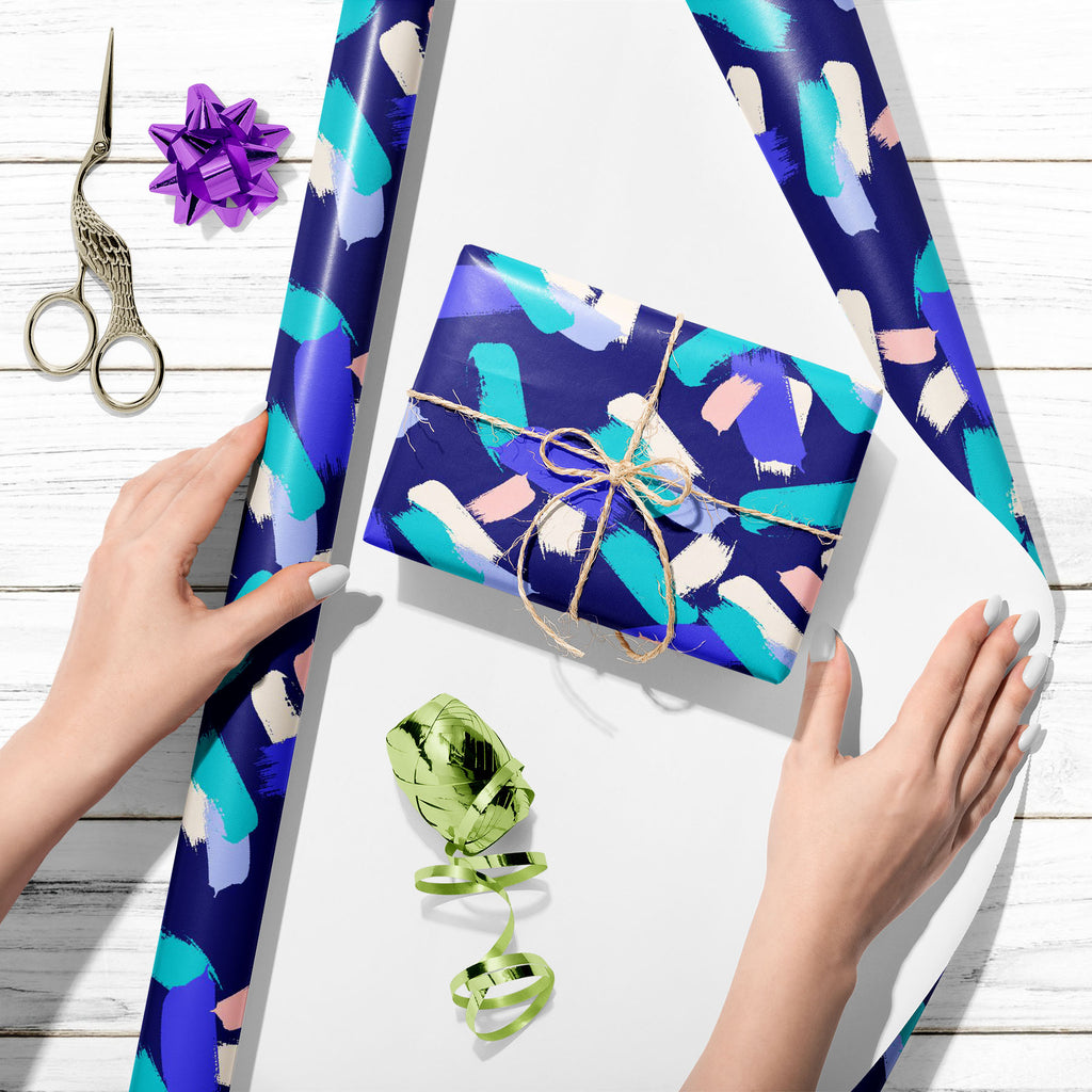 Abstract Brush Stroke D31 Art & Craft Gift Wrapping Paper - Wrapping Papers - ArtzFolio.com