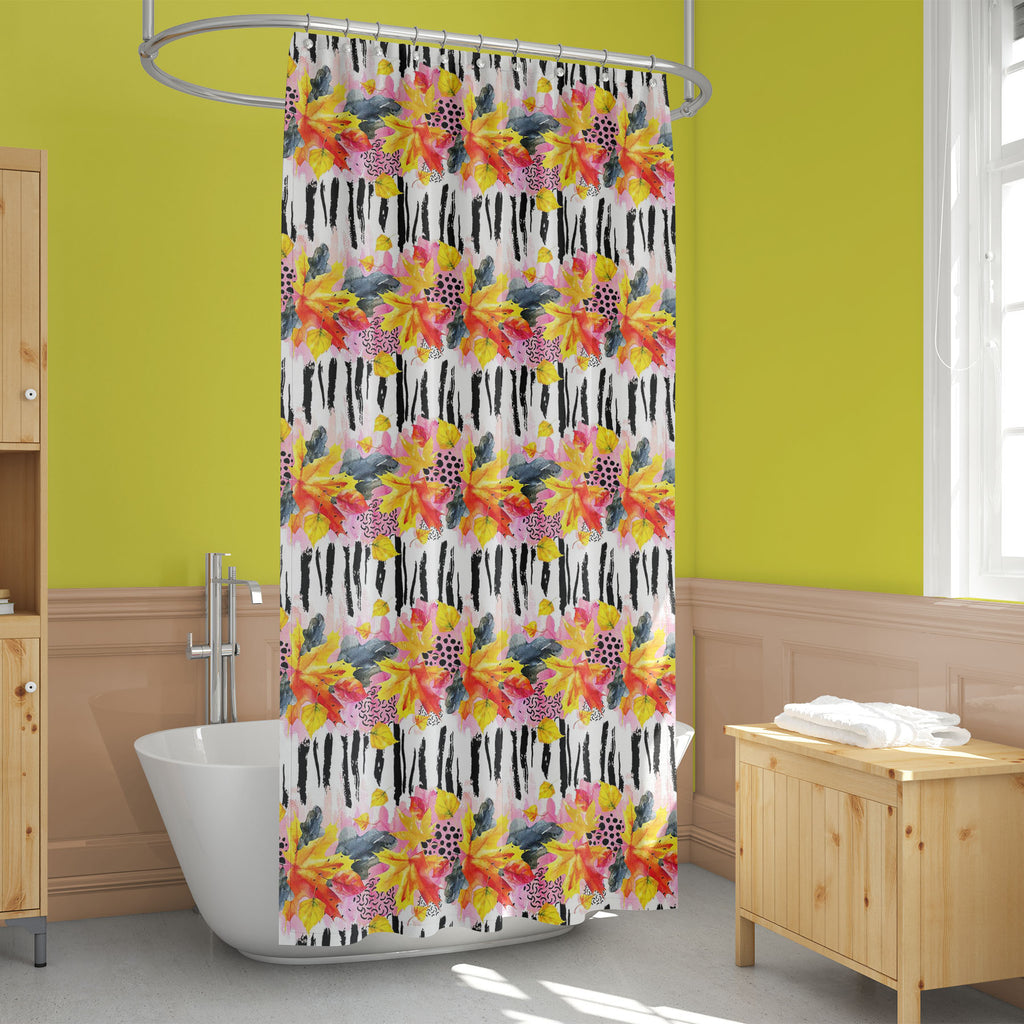Watercolor Abstract Autumn Washable Waterproof Shower Curtain-Shower Curtains-CUR_SH_EL-IC 5016983 IC 5016983, Abstract Expressionism, Abstracts, Art and Paintings, Botanical, Digital, Digital Art, Dots, Drawing, Floral, Flowers, Graphic, Illustrations, Nature, Patterns, Scenic, Semi Abstract, Signs, Signs and Symbols, Splatter, Watercolour, watercolor, abstract, autumn, washable, waterproof, shower, curtain, art, backdrop, background, birch, blob, brush, color, design, element, fall, flora, foliage, grunge