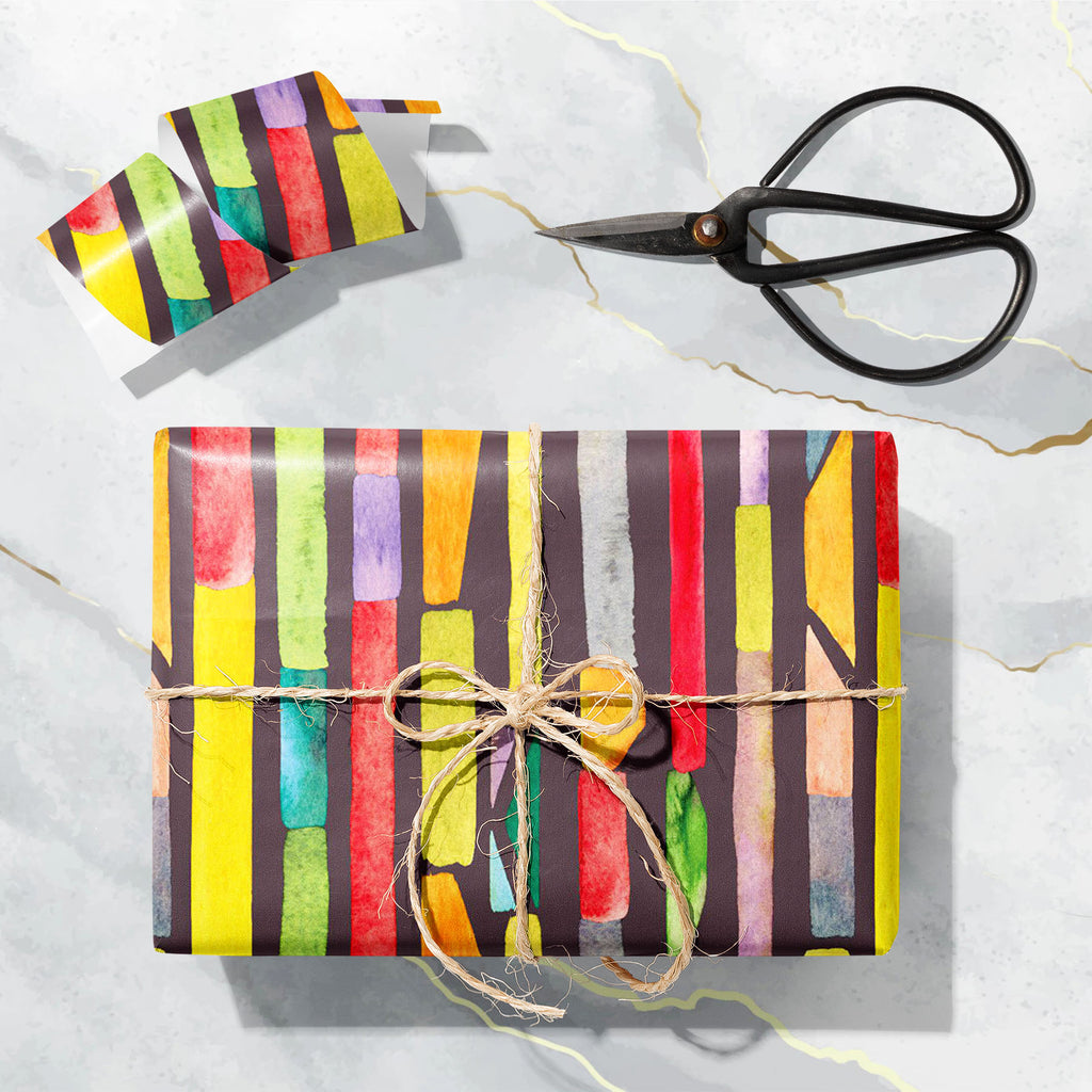 Watercolor Bauhaus Stripes Art & Craft Gift Wrapping Paper-Wrapping Papers-WRP_PP-IC 5016990 IC 5016990, 70s, Abstract Expressionism, Abstracts, Art and Paintings, Cubism, Digital, Digital Art, Fashion, Geometric, Geometric Abstraction, Graphic, Illustrations, Modern Art, Patterns, Semi Abstract, Signs, Signs and Symbols, Splatter, Stripes, Watercolour, watercolor, bauhaus, art, craft, gift, wrapping, paper, fun, abstract, acrylic, artistic, artwork, background, block, blot, color, contemporary, design, eff