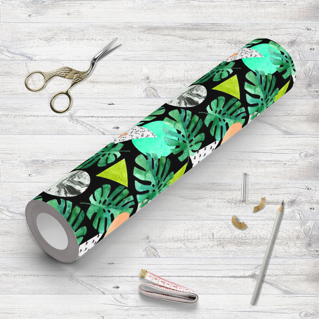 Monstera Leaves & Triangles Wallpaper Roll-Wallpapers Peel & Stick-WAL_PA-IC 5016997 IC 5016997, 80s, 90s, Abstract Expressionism, Abstracts, Ancient, Art and Paintings, Automobiles, Bling, Botanical, Circle, Cross, Digital, Digital Art, Dots, Floral, Flowers, Geometric, Geometric Abstraction, Graphic, Historical, Illustrations, Marble, Marble and Stone, Medieval, Nature, Patterns, Pop Art, Retro, Semi Abstract, Signs, Signs and Symbols, Transportation, Travel, Triangles, Tropical, Vehicles, Vintage, Waterc