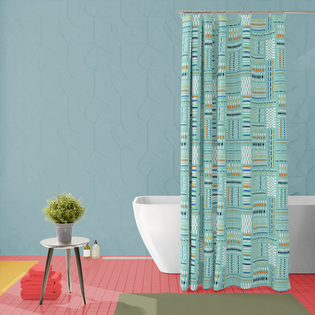 Abstract Tribal Marks Washable Waterproof Shower Curtain - Shower Curtains - ArtzFolio.com