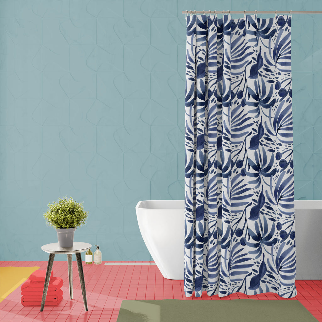 Watercolor Floral Pattern D72 Washable Waterproof Shower Curtain-Shower Curtains-CUR_SH_EL-IC 5017020 IC 5017020, Abstract Expressionism, Abstracts, Art and Paintings, Botanical, Fashion, Floral, Flowers, Gouache, Illustrations, Nature, Patterns, Scenic, Semi Abstract, Signs, Signs and Symbols, Tropical, Watercolour, watercolor, pattern, d72, washable, waterproof, shower, curtain, beige, texture, abstract, art, backdrop, background, blue, decoration, design, fabric, garden, illustration, indigo, jungle, lea