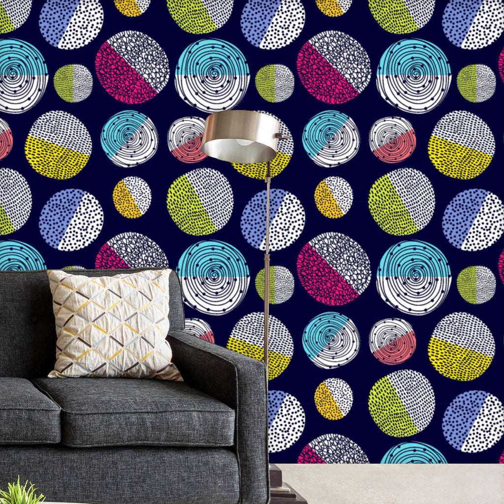 Abstract Polka Dot Wallpaper Roll - Wallpapers Peel & Stick - ArtzFolio.com
