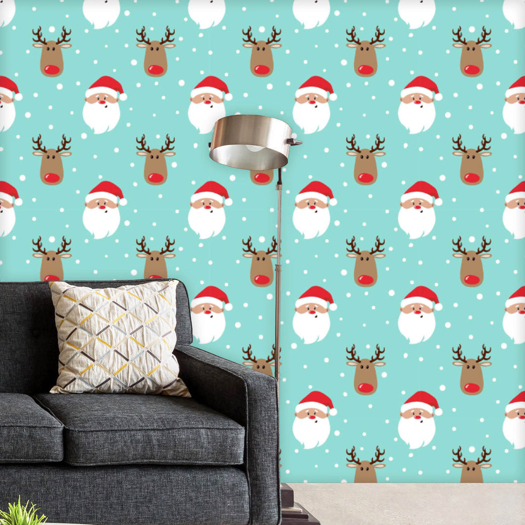 Cartoon Santa & Deer Wallpaper Roll-Wallpapers Peel & Stick-WAL_PA-IC 5017031 IC 5017031, Animated Cartoons, Caricature, Cartoons, Christianity, Holidays, Illustrations, Patterns, Seasons, cartoon, santa, deer, wallpaper, roll, seamless, pattern, background, celebration, christmas, claus, cute, decoration, element, gift, happy, holiday, illustration, merry, new, paper, reindeer, repeat, season, winter, wrapping, xmas, year, artzfolio, wallpapers for bedroom, wall papers full sheet for living room, wallpaper