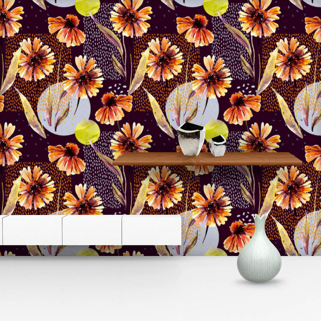 Watercolor Floral Leaves D11 Wallpaper Roll-Wallpapers Peel & Stick-WAL_PA-IC 5017044 IC 5017044, Abstract Expressionism, Abstracts, Art and Paintings, Botanical, Digital, Digital Art, Dots, Floral, Flowers, Geometric, Geometric Abstraction, Graphic, Illustrations, Nature, Patterns, Scenic, Semi Abstract, Signs, Signs and Symbols, Watercolour, watercolor, leaves, d11, wallpaper, roll, pattern, aster, autumn, design, textile, art, background, border, brown, chamomile, color, cool, daisy, dash, doodle, elemen