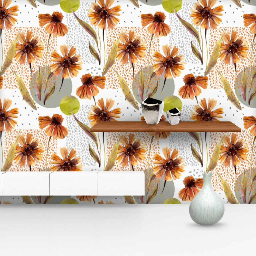 Watercolor Floral Leaves D12 Wallpaper Roll-Wallpapers Peel & Stick-WAL_PA-IC 5017045 IC 5017045, Abstract Expressionism, Abstracts, Art and Paintings, Botanical, Digital, Digital Art, Dots, Floral, Flowers, Geometric, Geometric Abstraction, Graphic, Illustrations, Nature, Patterns, Scenic, Semi Abstract, Signs, Signs and Symbols, Watercolour, watercolor, leaves, d12, wallpaper, roll, art, aster, autumn, background, border, brown, chamomile, color, cool, daisy, dash, design, doodle, element, fabric, fall, f