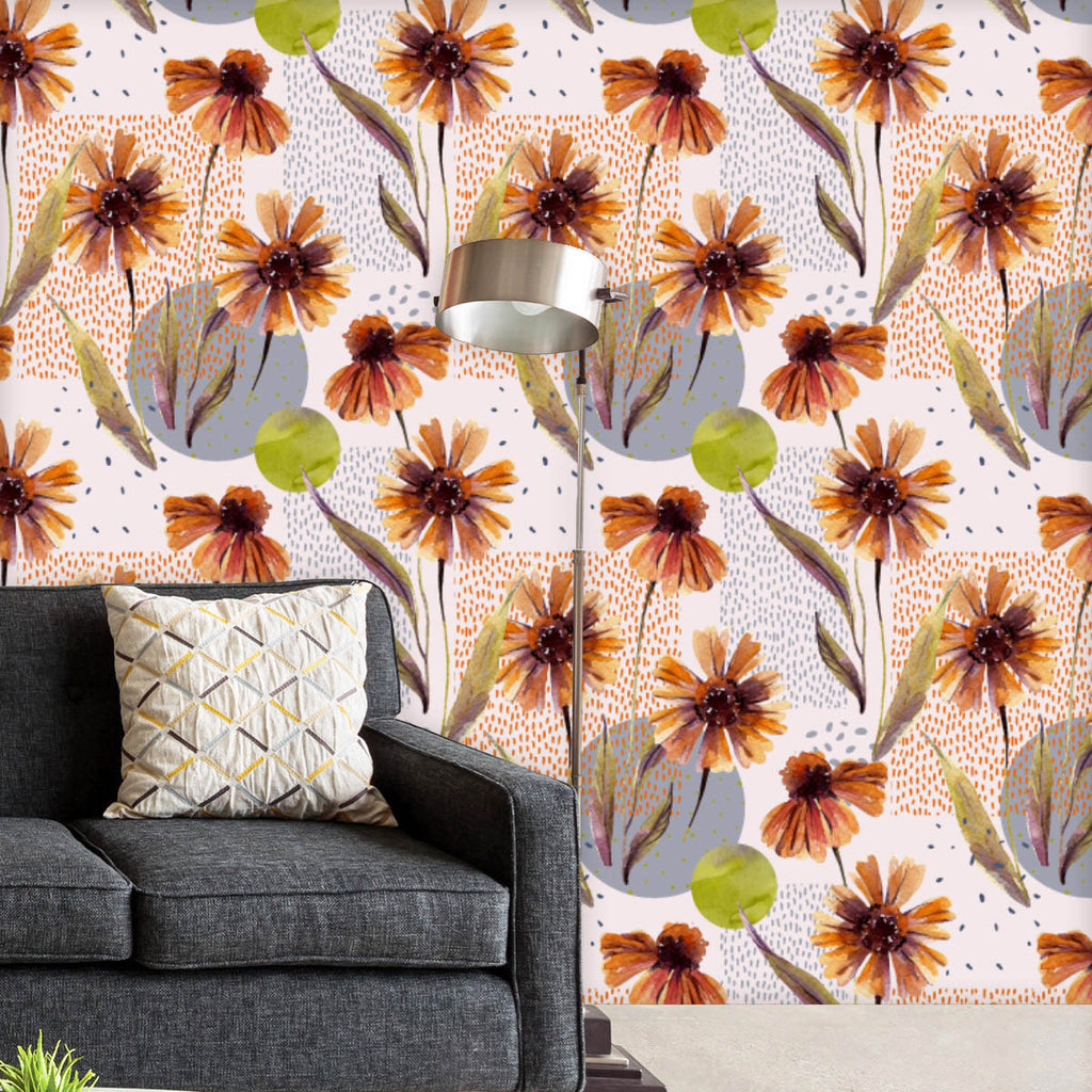 Watercolor Floral Leaves D13 Wallpaper Roll-Wallpapers Peel & Stick-WAL_PA-IC 5017053 IC 5017053, Abstract Expressionism, Abstracts, Art and Paintings, Botanical, Digital, Digital Art, Dots, Floral, Flowers, Geometric, Geometric Abstraction, Graphic, Illustrations, Nature, Patterns, Scenic, Semi Abstract, Signs, Signs and Symbols, Watercolour, watercolor, leaves, d13, wallpaper, roll, aster, daisy, pattern, art, autumn, background, border, brown, chamomile, color, cool, dash, design, doodle, element, fabric