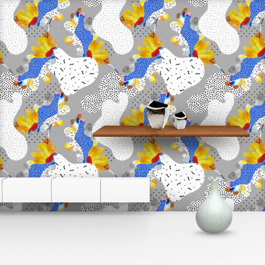 Abstract Autumn Pattern D2 Wallpaper Roll - Wallpapers Peel & Stick - ArtzFolio.com