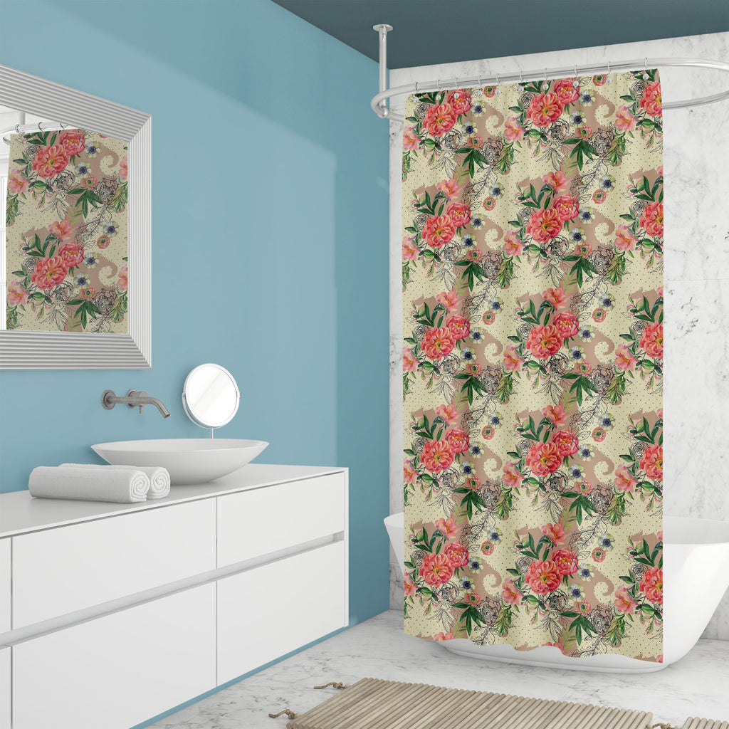 Watercolor Floral Pattern D76 Washable Waterproof Shower Curtain-Shower Curtains-CUR_SH_EL-IC 5017083 IC 5017083, Art and Paintings, Botanical, Culture, Ethnic, Floral, Flowers, Illustrations, Indian, Modern Art, Nature, Paisley, Patterns, Scenic, Signs, Signs and Symbols, Sketches, Traditional, Tribal, Watercolour, World Culture, watercolor, pattern, d76, washable, waterproof, shower, curtain, intricate, seamless, anemone, art, background, bloom, blossom, boho, briar, brier, color, colorful, curve, design,