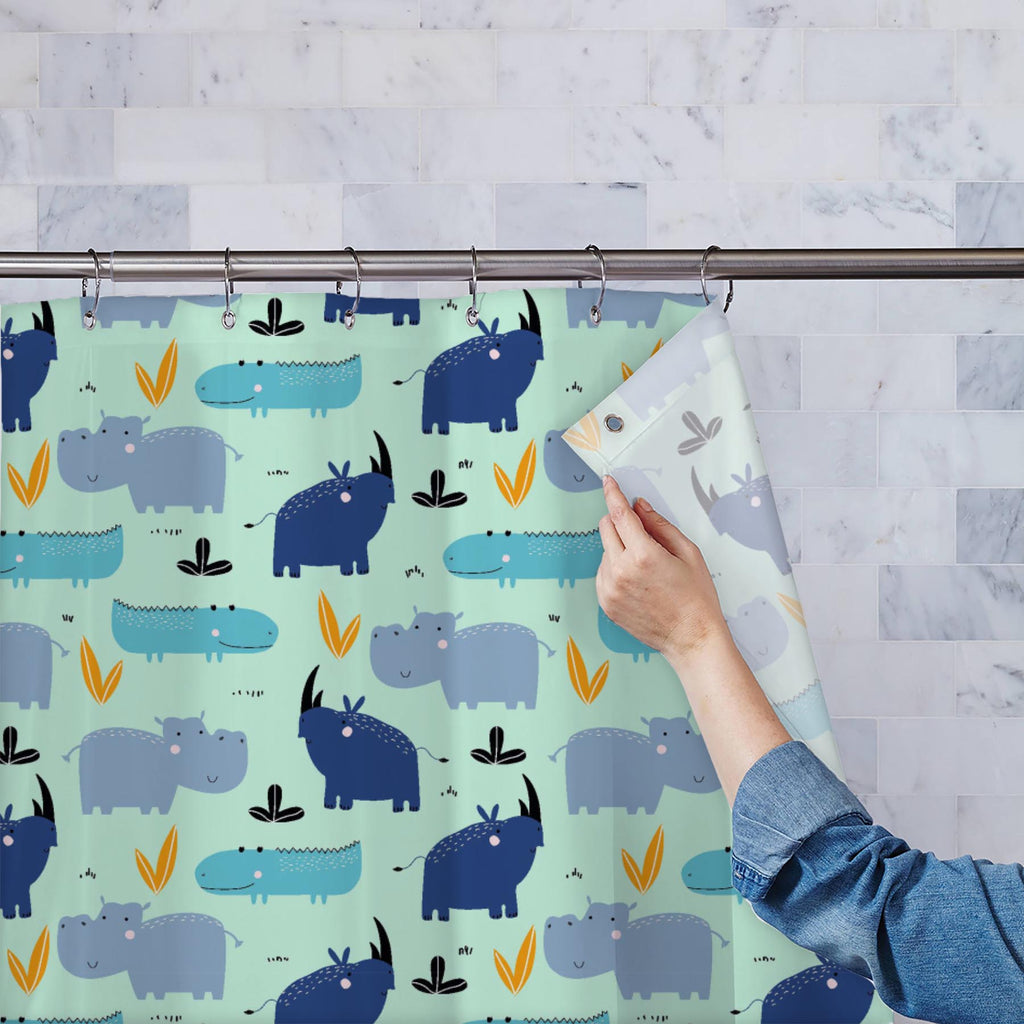 Abstract African Animals Washable Waterproof Shower Curtain - Shower Curtains - ArtzFolio.com