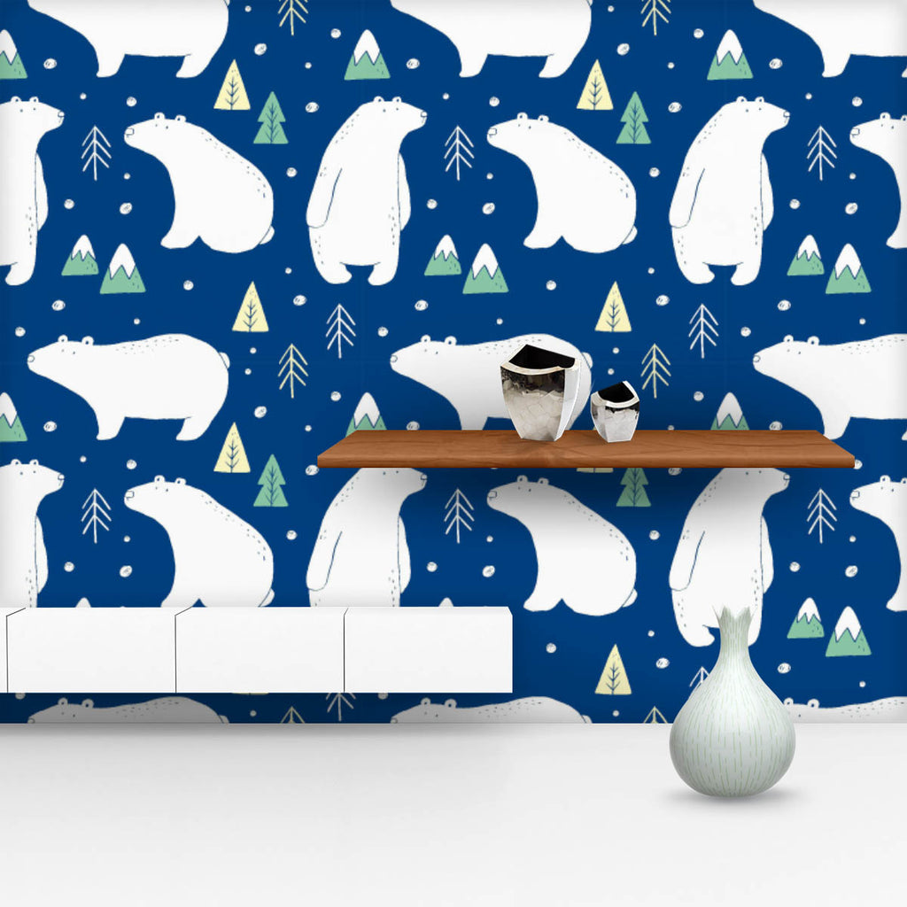 Polar Bears Wallpaper Roll-Wallpapers Peel & Stick-WAL_PA-IC 5017097 IC 5017097, Abstract Expressionism, Abstracts, Animals, Animated Cartoons, Art and Paintings, Baby, Black, Black and White, Caricature, Cartoons, Children, Christianity, Decorative, Digital, Digital Art, Drawing, Graphic, Icons, Illustrations, Kids, Nature, Patterns, Scandinavian, Scenic, Semi Abstract, Signs, Signs and Symbols, Symbols, White, Wildlife, polar, bears, wallpaper, roll, bear, vector, funny, abstract, animal, arctic, art, bac