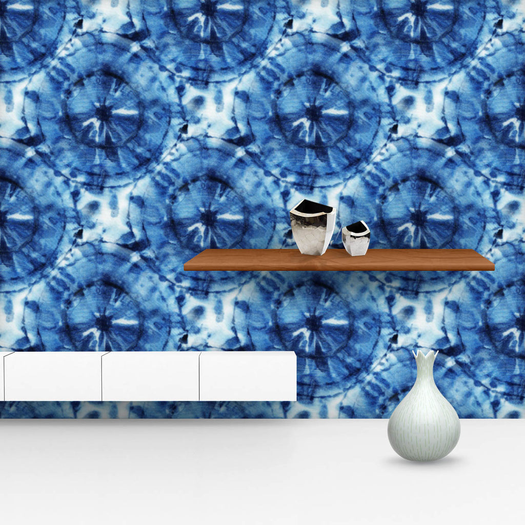 Shibori Indigo Batik D18 Wallpaper Roll-Wallpapers Peel & Stick-WAL_PA-IC 5017104 IC 5017104, Abstract Expressionism, Abstracts, Art and Paintings, Black and White, Culture, Decorative, Ethnic, Fashion, Illustrations, Japanese, Paintings, Patterns, Retro, Semi Abstract, Shibori, Signs, Signs and Symbols, Traditional, Tribal, Watercolour, White, World Culture, indigo, batik, d18, wallpaper, roll, 1960, abstract, art, artistic, backdrop, background, beauty, bright, cloth, color, cotton, decorate, design, dye,