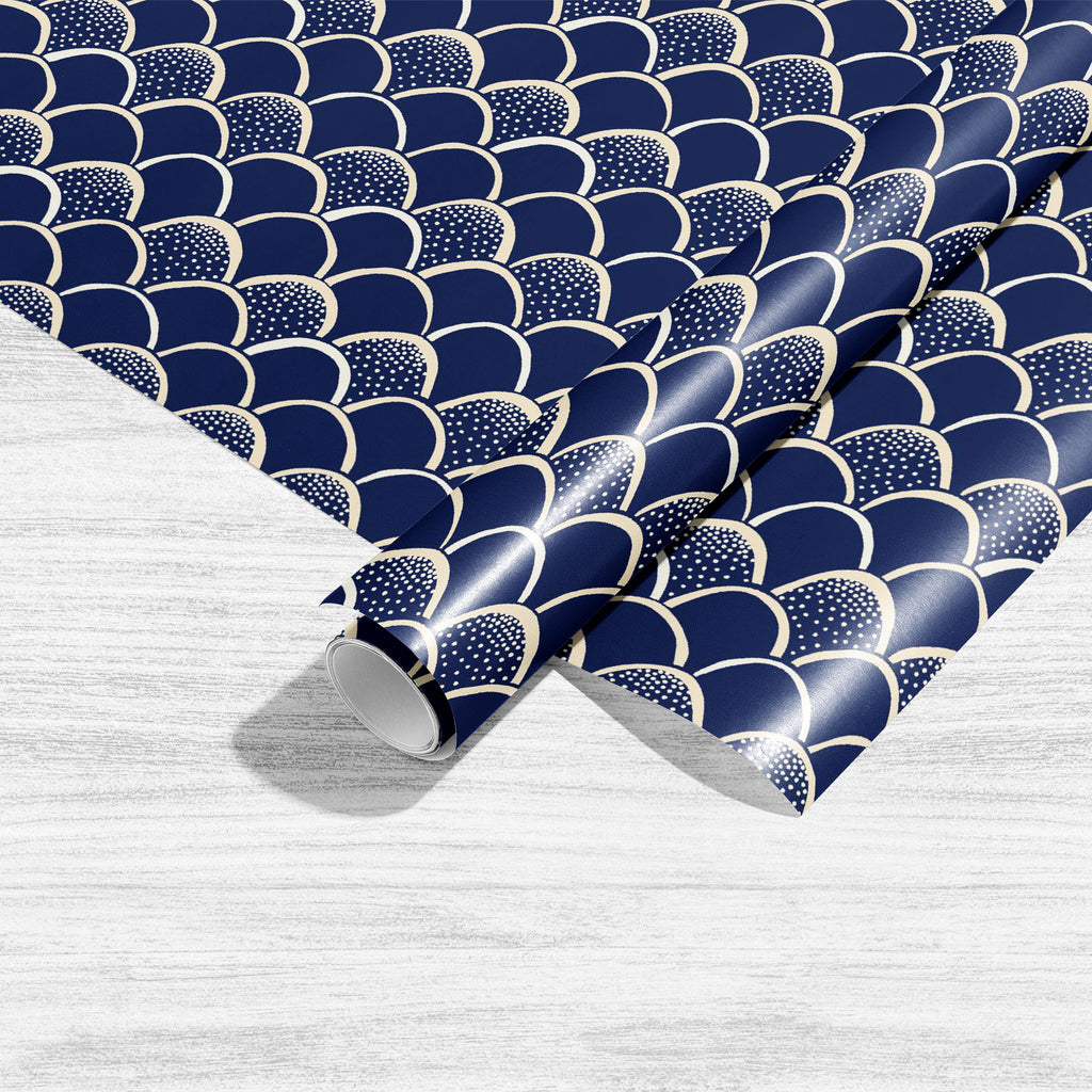 Indigo Japanese Fishscale Art & Craft Gift Wrapping Paper-Wrapping Papers-WRP_PP-IC 5017109 IC 5017109, Abstract Expressionism, Abstracts, Black and White, Culture, Dots, Ethnic, Geometric, Geometric Abstraction, Illustrations, Japanese, Modern Art, Patterns, Semi Abstract, Traditional, Tribal, White, World Culture, indigo, fishscale, art, craft, gift, wrapping, paper, abstract, allover, arches, background, blue, cream, dark, dyed, ecru, elegant, feminine, giftwrap, hand-drawn, home, decor, katagami, katazo