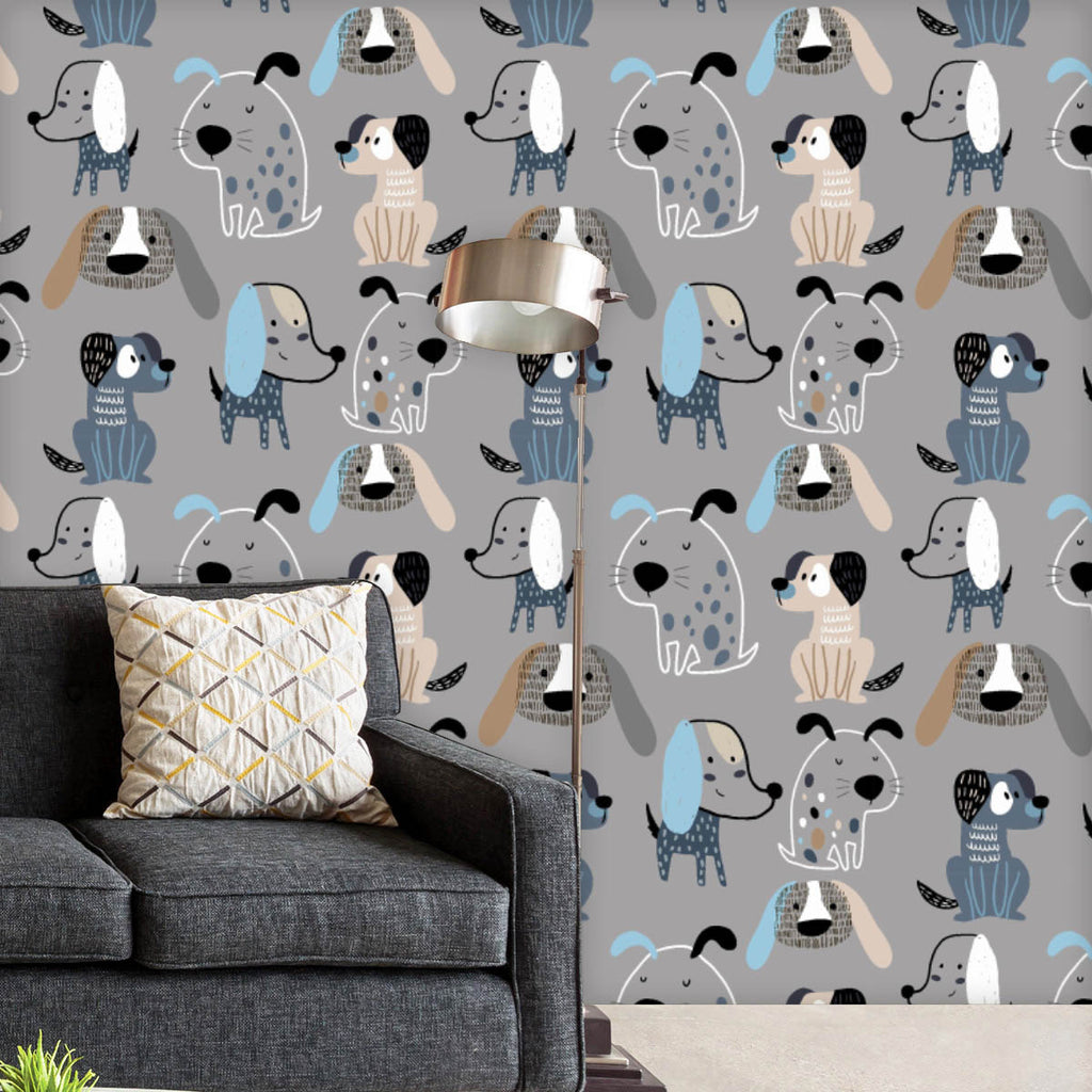Funny Creative Dogs Wallpaper Roll-Wallpapers Peel & Stick-WAL_PA-IC 5017112 IC 5017112, Animals, Animated Cartoons, Art and Paintings, Baby, Black, Black and White, Caricature, Cartoons, Children, Decorative, Drawing, Illustrations, Kids, Patterns, Pets, Scandinavian, Signs, Signs and Symbols, White, funny, creative, dogs, wallpaper, roll, pattern, seamless, dog, cute, animal, vector, backdrop, cat, decoration, pet, textile, art, background, brush, cartoon, childish, print, design, face, doodle, element, f