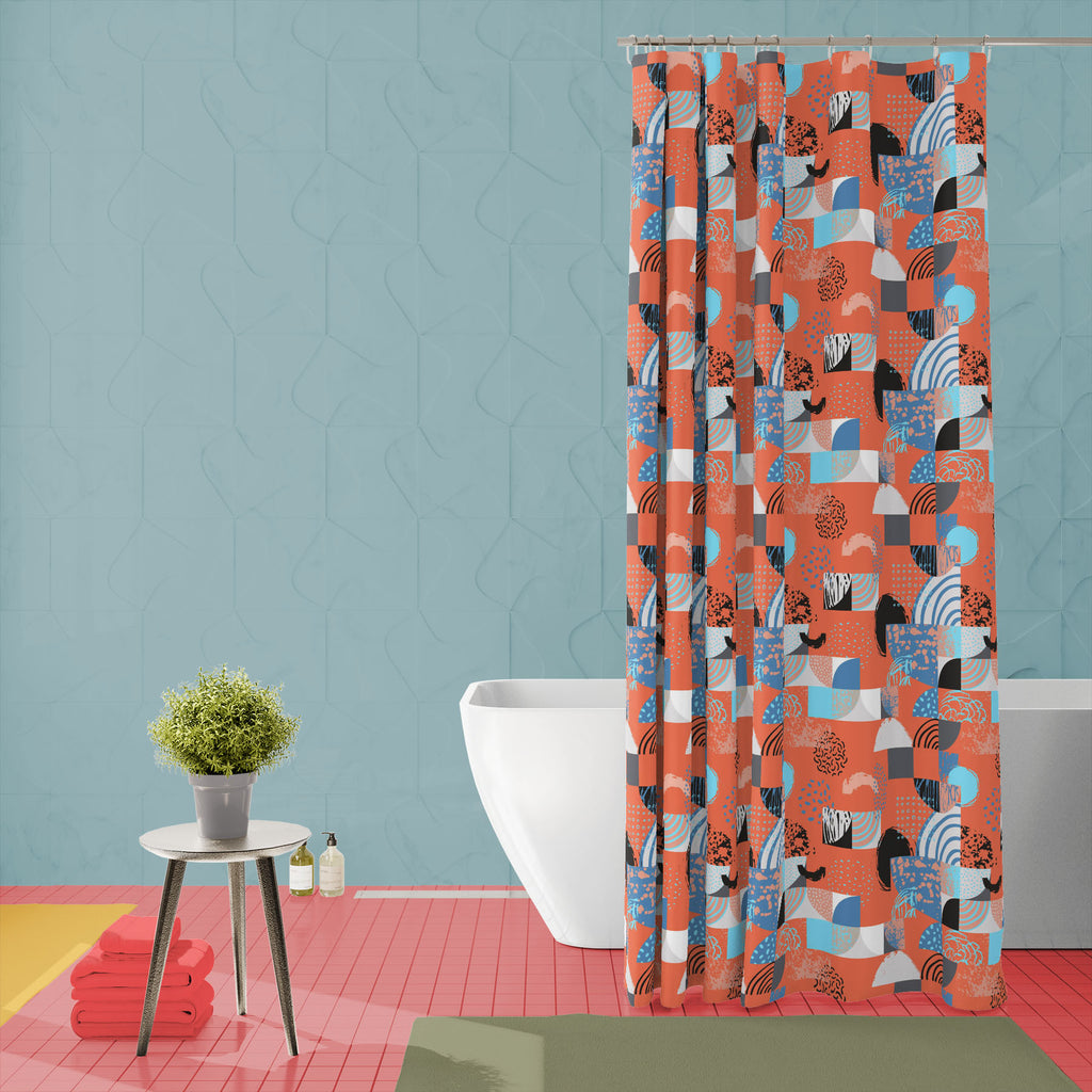 Geometric Pattern D62 Washable Waterproof Shower Curtain-Shower Curtains-CUR_SH_EL-IC 5017133 IC 5017133, Abstract Expressionism, Abstracts, Art and Paintings, Books, Circle, Digital, Digital Art, Dots, Geometric, Geometric Abstraction, Graphic, Illustrations, Modern Art, Patterns, Retro, Scandinavian, Semi Abstract, Signs, Signs and Symbols, Stripes, pattern, d62, washable, waterproof, shower, curtain, abstract, arc, art, background, bauhaus, color, colorful, design, doodle, dot, draw, element, geometrical