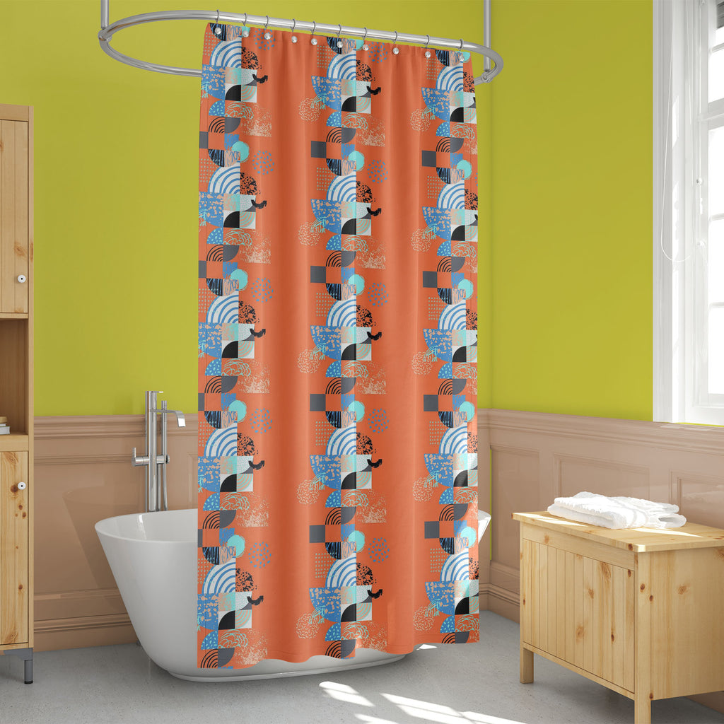 Geometric Pattern D63 Washable Waterproof Shower Curtain-Shower Curtains-CUR_SH_EL-IC 5017140 IC 5017140, Abstract Expressionism, Abstracts, Art and Paintings, Books, Circle, Digital, Digital Art, Dots, Geometric, Geometric Abstraction, Graphic, Illustrations, Modern Art, Patterns, Retro, Scandinavian, Semi Abstract, Signs, Signs and Symbols, Stripes, pattern, d63, washable, waterproof, shower, curtain, abstract, arc, art, background, bauhaus, color, colorful, design, doodle, dot, draw, element, geometrical