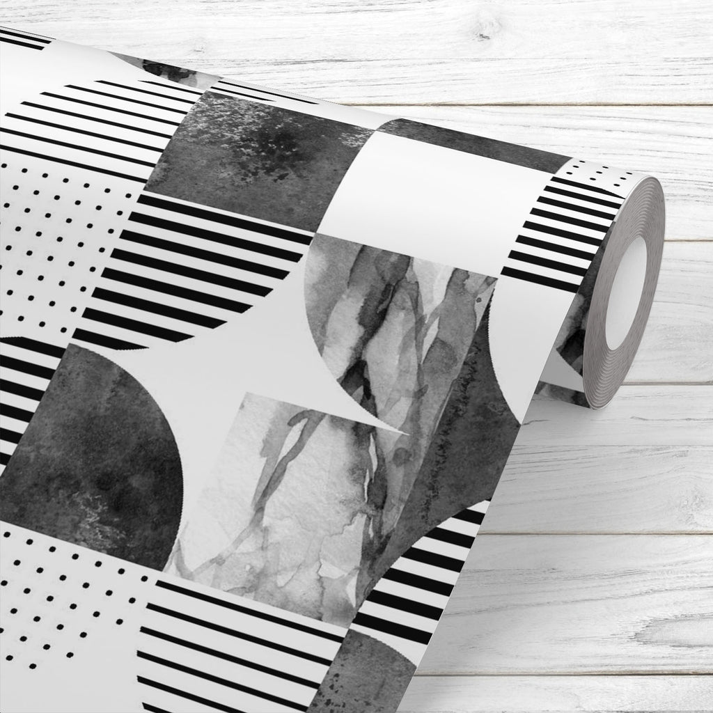 Geometric Marble Pattern D6 Wallpaper Roll-Wallpapers Peel & Stick-WAL_PA-IC 5017162 IC 5017162, Abstract Expressionism, Abstracts, Art and Paintings, Black, Black and White, Bling, Books, Circle, Digital, Digital Art, Dots, Geometric, Geometric Abstraction, Graphic, Illustrations, Marble, Marble and Stone, Modern Art, Patterns, Scandinavian, Semi Abstract, Signs, Signs and Symbols, Stripes, Watercolour, White, pattern, d6, wallpaper, roll, background, bauhaus, watercolor, art, doodle, half, minimal, modern