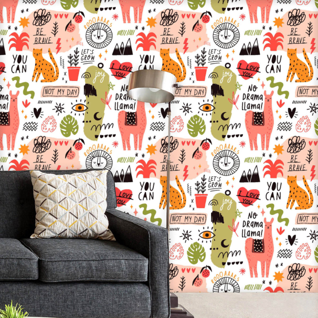 Hand Drawn Animals Doodle Wallpaper Roll-Wallpapers Peel & Stick-WAL_PA-IC 5017163 IC 5017163, Animals, Art and Paintings, Decorative, Fruit and Vegetable, Fruits, Hand Drawn, Hearts, Illustrations, Love, Modern Art, Mountains, Patterns, Romance, Signs, Signs and Symbols, Symbols, hand, drawn, doodle, wallpaper, roll, animal, cute, pattern, phrase, vector, backdrop, background, blot, bright, cat, colored, colorful, crown, cursive, decoration, design, endless, eye, fabric, fruit, funny, handwritten, heart, i