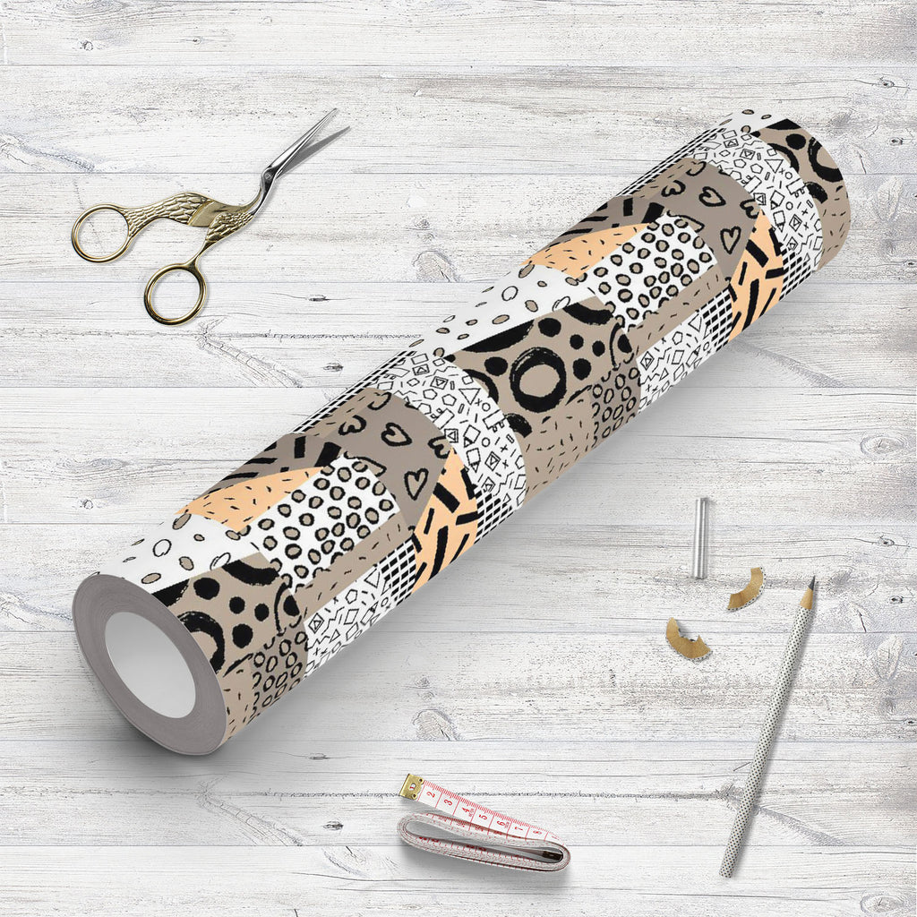 Abstract Patchwork Art D4 Wallpaper Roll - Wallpapers Peel & Stick - ArtzFolio.com