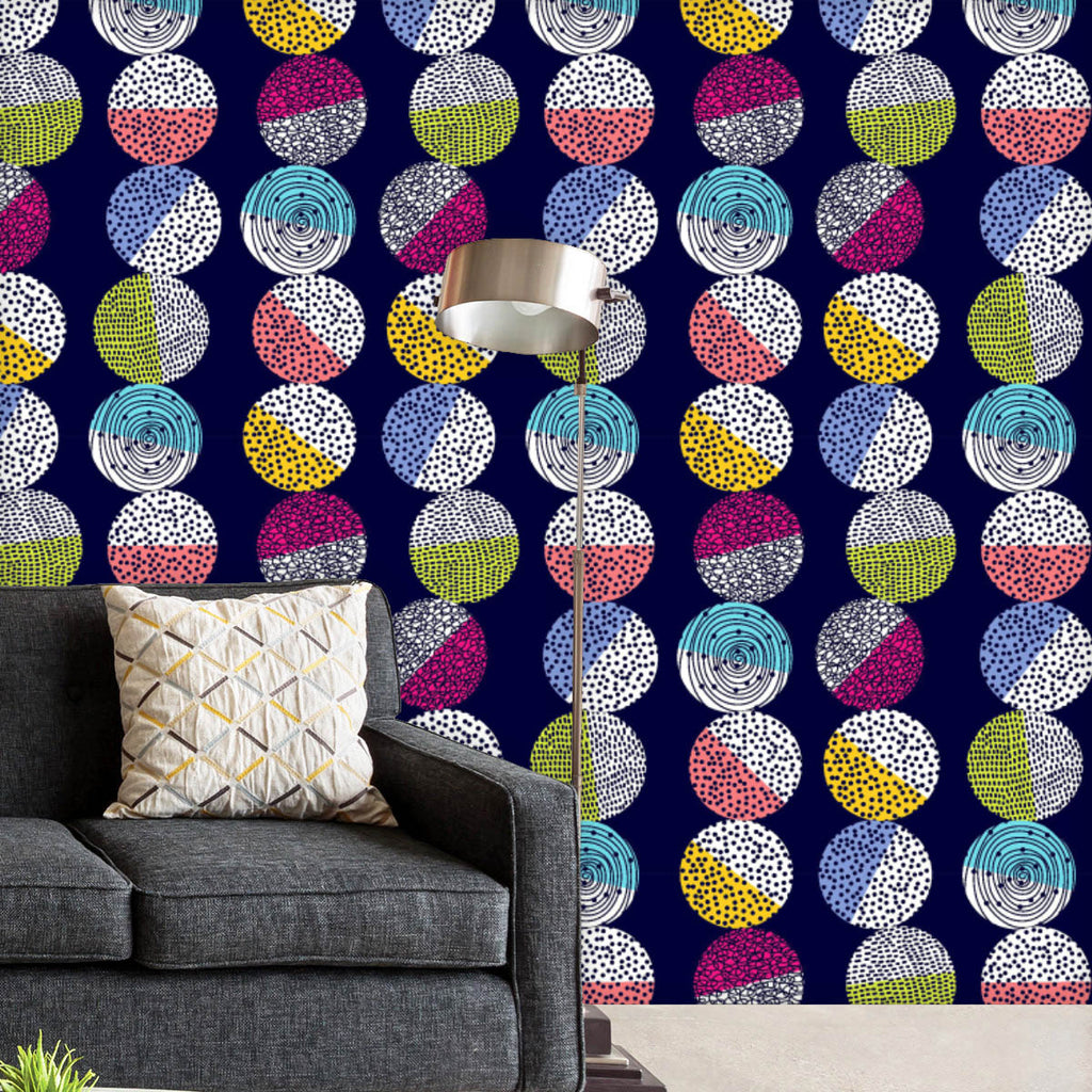 Abstract Polka Dots D2 Wallpaper Roll - Wallpapers Peel & Stick - ArtzFolio.com