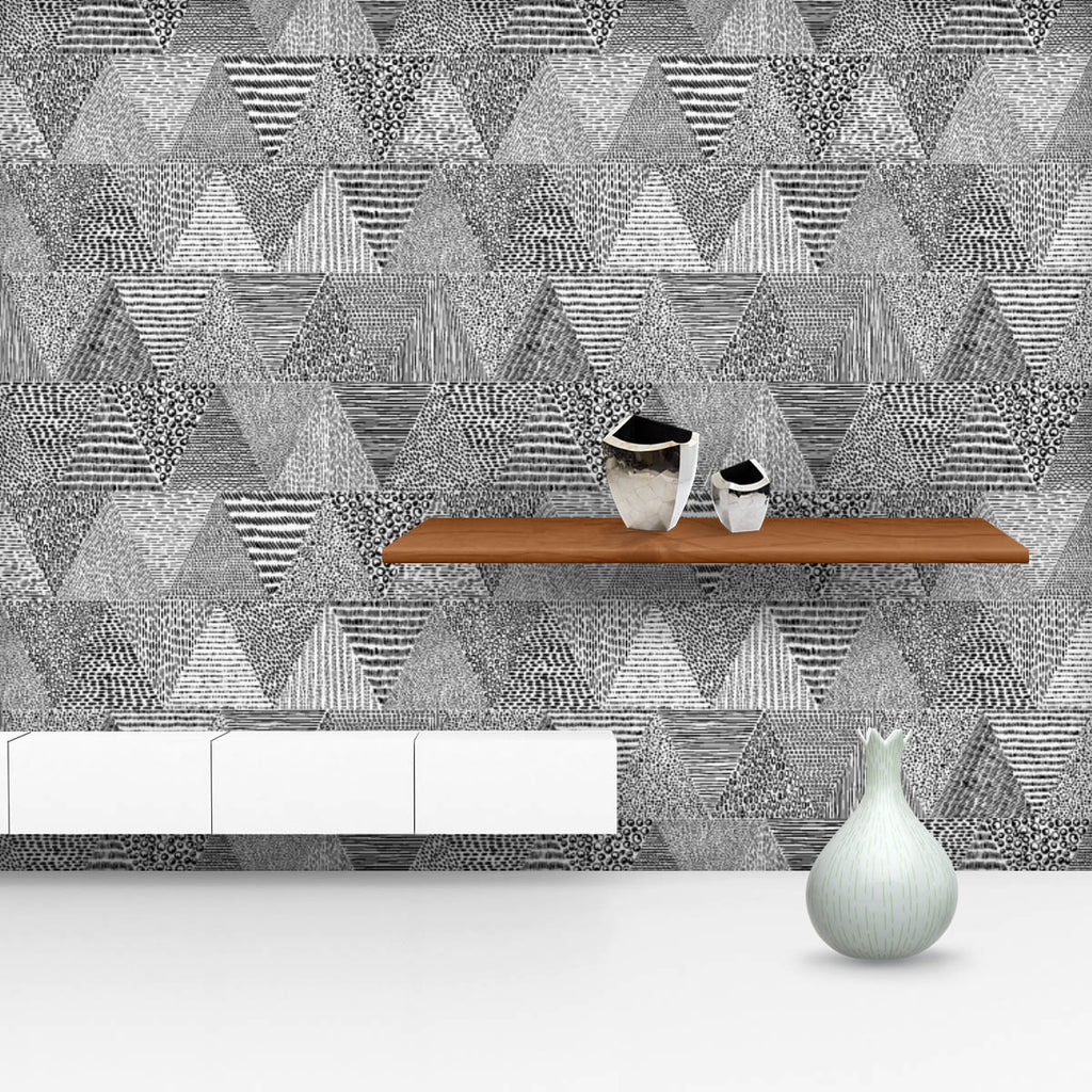 Black & White Doodle D1 Wallpaper Roll-Wallpapers Peel & Stick-WAL_PA-IC 5017174 IC 5017174, Abstract Expressionism, Abstracts, African, Ancient, Art and Paintings, Black, Black and White, Culture, Decorative, Digital, Digital Art, Drawing, Ethnic, Fashion, Geometric, Geometric Abstraction, Graphic, Historical, Illustrations, Medieval, Modern Art, Patterns, Retro, Semi Abstract, Signs, Signs and Symbols, Sketches, Traditional, Triangles, Tribal, Vintage, White, World Culture, doodle, d1, wallpaper, roll, ab