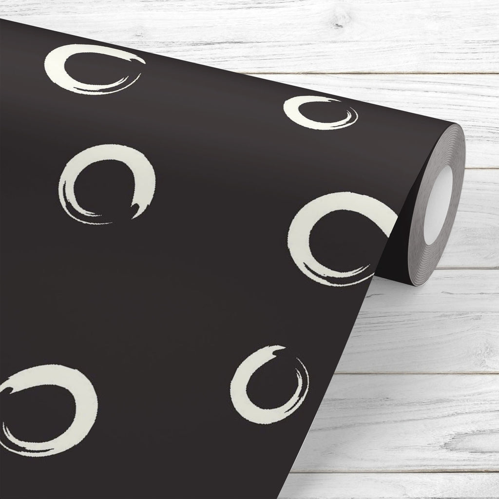 Black & White Enso Symbol Wallpaper Roll-Wallpapers Peel & Stick-WAL_PA-IC 5017182 IC 5017182, Abstract Expressionism, Abstracts, Ancient, Art and Paintings, Black, Black and White, Calligraphy, Chinese, Circle, Culture, Digital, Digital Art, Ethnic, Graphic, Historical, Illustrations, Japanese, Medieval, Modern Art, Patterns, Retro, Semi Abstract, Signs, Signs and Symbols, Splatter, Symbols, Traditional, Tribal, Vintage, Watercolour, White, World Culture, enso, symbol, wallpaper, roll, abstract, art, artis