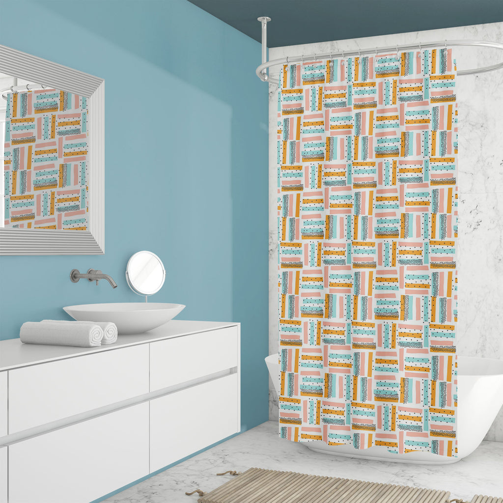 Colorful Abstract Shapes D5 Washable Waterproof Shower Curtain-Shower Curtains-CUR_SH_EL-IC 5017183 IC 5017183, Abstract Expressionism, Abstracts, Art and Paintings, Baby, Children, Decorative, Digital, Digital Art, Dots, Geometric, Geometric Abstraction, Graphic, Hand Drawn, Illustrations, Kids, Modern Art, Patterns, Retro, Semi Abstract, Signs, Signs and Symbols, Watercolour, colorful, abstract, shapes, d5, washable, waterproof, shower, curtain, confetti, seamless, terrazzo, vector, art, backdrop, backdro